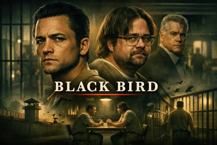 مشهد من مسلسل Black Bird يظهر الأجواء الجنائية المشوّقة وقصة الاعترافات داخل السجن.
