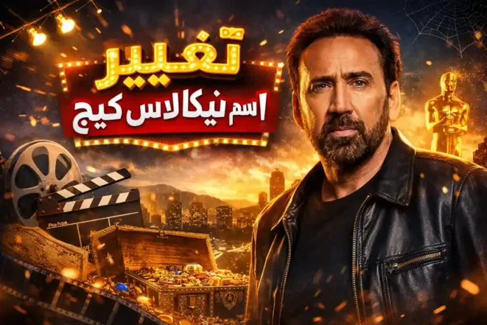 صورة ترويجية للممثل نيكولاس كيج بعد إعلانه تغيير اسمه رسمياً في سن الثانية والستين.