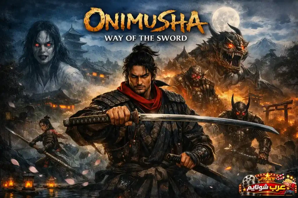 بوستر لعبة «Onimusha: Way of the Sword» – مواجهة أسطورية بين الساموراي والشياطين تحت ضوء القمر