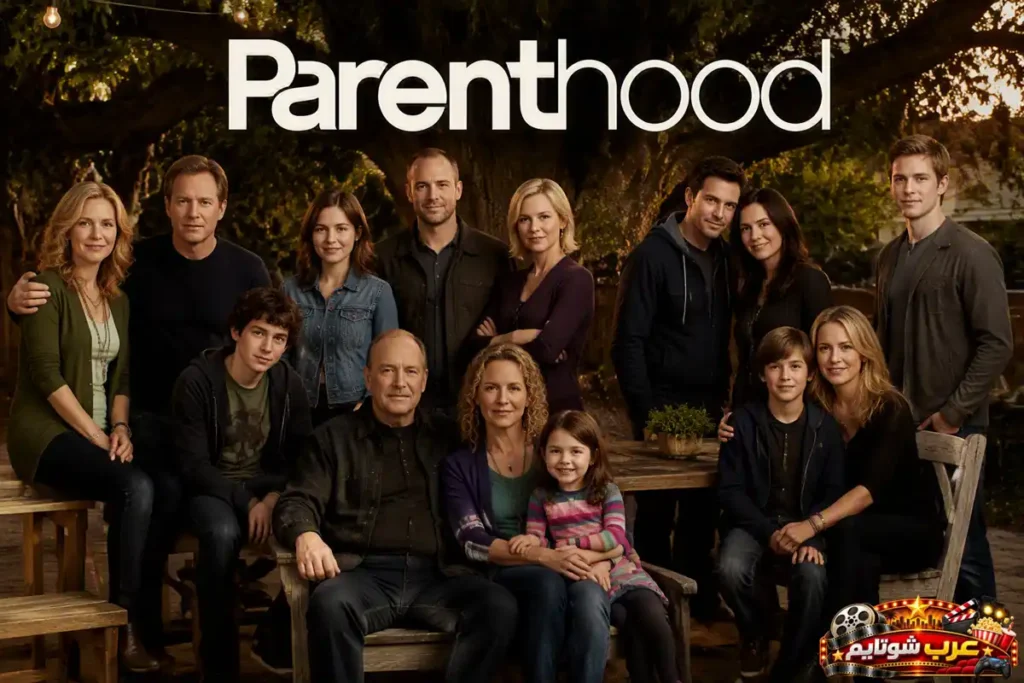 بوستر مسلسل الأبوة (Parenthood) الذي يصور حياة عائلة كبيرة وتحديات التربية والعلاقات بين أفراد الأسرة عبر الأجيال