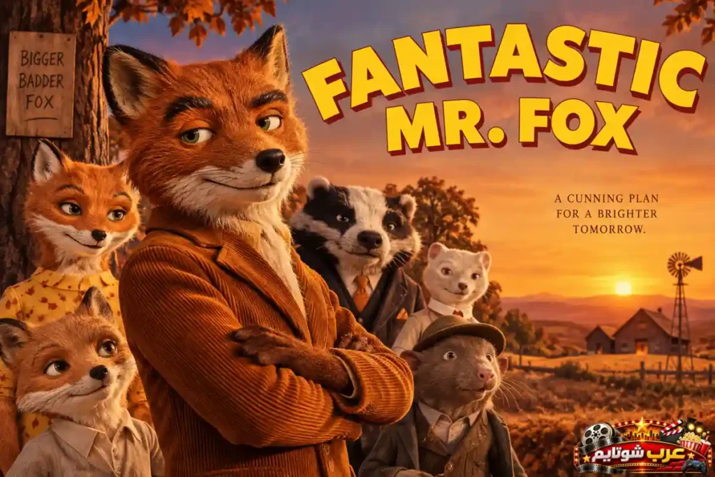 ملصق فيلم الأنيميشن السيد فوكس الرائع Fantastic Mr. Fox للمخرج ويس أندرسون