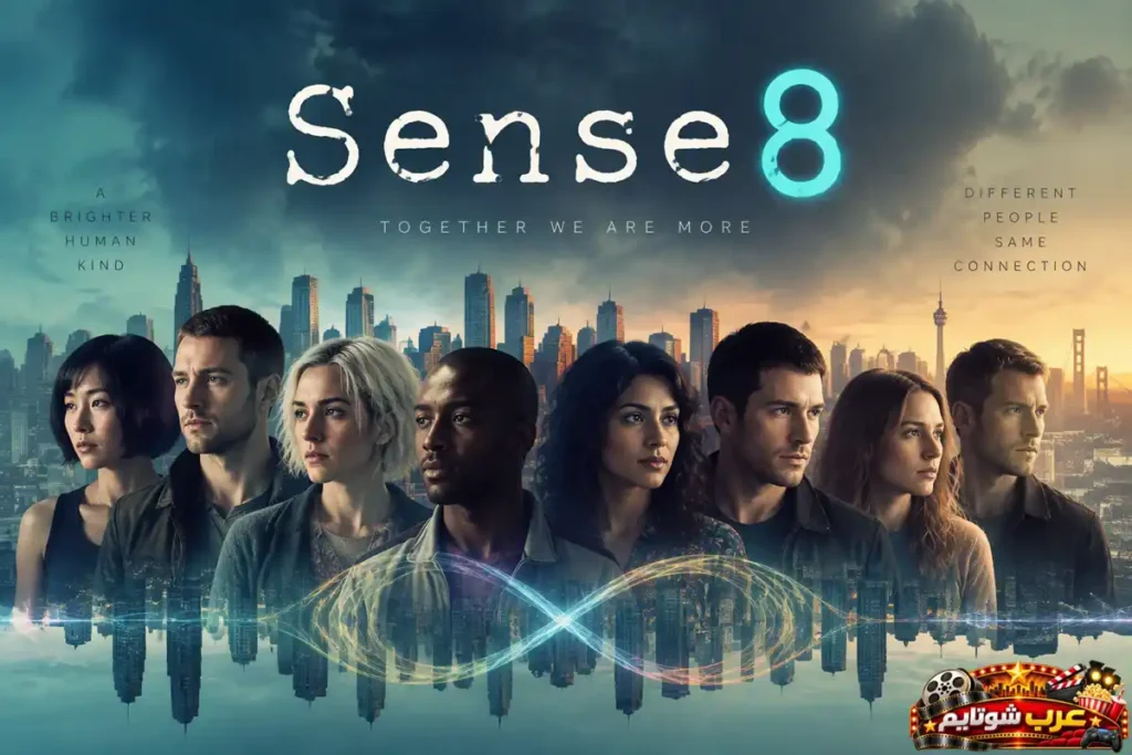 بوستر مسلسل الخيال العلمي والدراما Sense8 سينسايت من نتفليكس يظهر أبطاله الثمانية