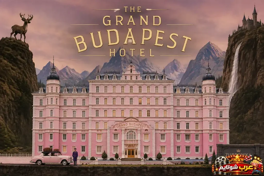 الملصق الترويجي الثالث يظهر الفندق الوردي الشهير في فيلم «فندق بودابست الكبير» (The Grand Budapest Hotel) - موقع عرب شوتايم